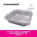 Crystal Wrap Aluminium Container With LID 4483-P (10 sets)