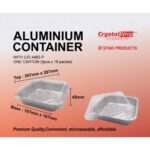 Crystal Wrap Aluminium Container With LID 4483-P (10 sets) - Image 2