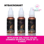 MyFlavor Gel Food Colour Shimmer Bronzer (Pack of 3)